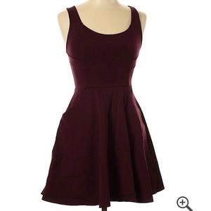 Kimchi Blue Dark Purple Fit and Flare Dress Size S